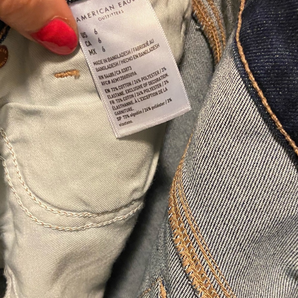 American Eagle Outfitters Dark Blue Jean Shorts - Picture 5 of 5